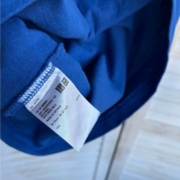 Uniqlo U x Lemaire Blue Cotton Crewneck T Shirt Size M - Picture 3 of 4